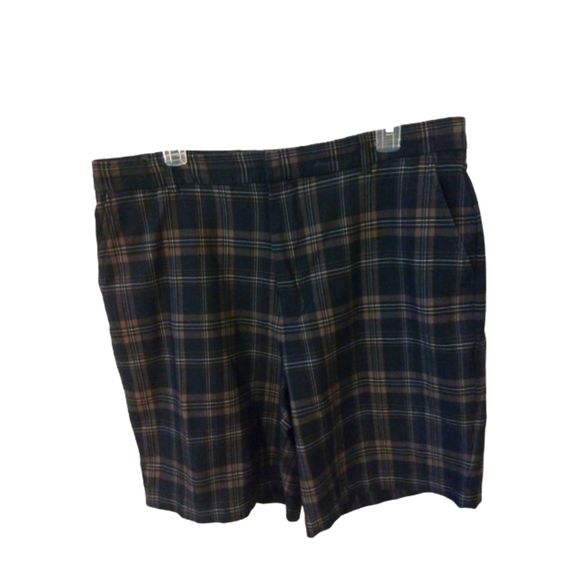 Golf Shorts Walter Hagen Flat Front Pockets Brown/Stripe Performance  Sz.36 - Picture 1 of 11